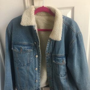 Brandy Melville Denim shearling jacket